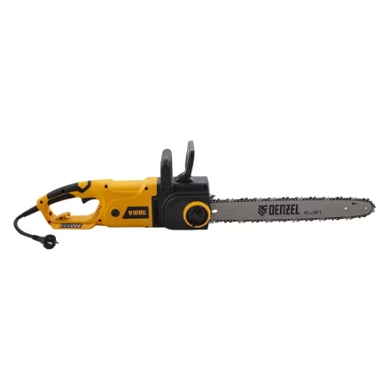 Пила цепная электрическая Denzel EDS-2200 2.2 кВт продольная шина 45 см шаг 3/8 паз 1.3 мм 62 звена 95619 купить в Уфе