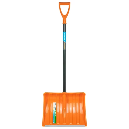 Лопата для уборки снега пластиковая Сибртех, 490х370х1350 мм, стальной черенок, усиленная 61667 купить в Уфе