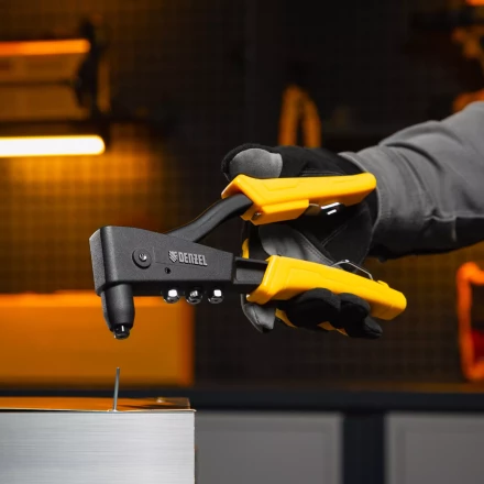 Заклепочник ручной, 255 мм Denzel, литой, усиленный, заклепки 2,4-3,2-4,0-4,8 мм 40441 купить в Уфе