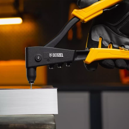 Заклепочник ручной, 255 мм Denzel, литой, усиленный, заклепки 2,4-3,2-4,0-4,8 мм 40441 купить в Уфе