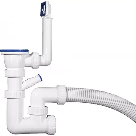 Сифон ЗУБР &quot;МАСТЕР&quot; колбовый для моек и раковин, выпуск - нержавеющая чашка, перелив, отвод для стиральной машины 51869 купить в Уфе