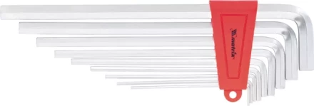 Набор ключей шестигранных имбусовых HEX, 2–12 мм, CrV,  9 шт., экстра-длин,  сатин  MATRIX 12308 купить в Уфе