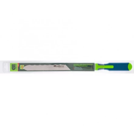 Нож для резки теплоизоляционных панелей 2-стороннее лезвие обрезиненная рукоятка 420мм лезвие-280мм Сибртех 79027 купить в Уфе