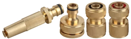 Набор GRINDA &quot;EXPERT&quot; поливочный латунный: наконечник регулируемый, 2 соединителя, адаптер внешний 8-427247_z01 купить в Уфе