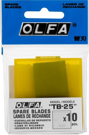 Лезвие OLFA специальное, для скребка &quot;TB-25&quot;, 4-х стороннее лезвие с 3-мя типами режущей кромки, 25 мм / 10 шт OL-TB-25 купить в Уфе