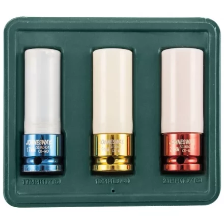 Набор головок торцевых ударных глубоких для дисков  1/2&quot;DR 17-21мм  Jonnesway S03AD4303S 47494 купить в Уфе