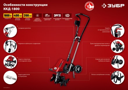 Культиватор электрический ККД-1800 серия МАСТЕР купить в Уфе