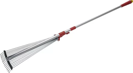 Грабли GRINDA, алюминиевый телескопический черенок, 15 круглых зубцов 421868 купить в Уфе
