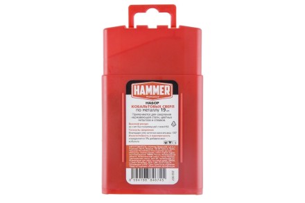 Набор сверл HAMMER No7 19шт. 1,0-10мм купить в Уфе