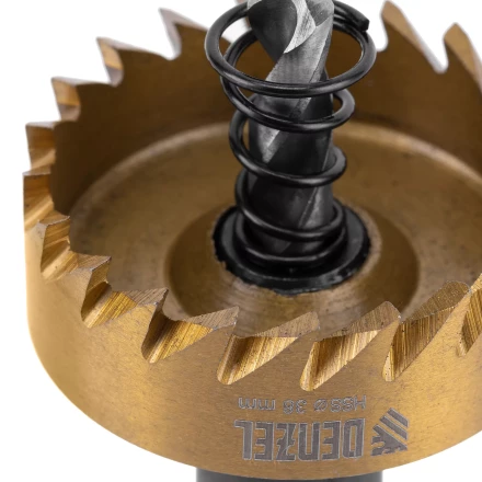 Коронка по металлу HSS, 38 мм, нитридтитановое покрытие Denzel 724111 купить в Уфе