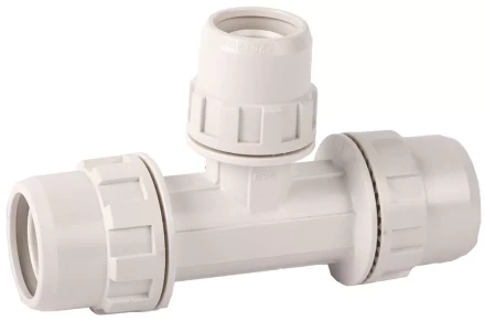 Тройник ЗУБР &quot;ШиреФит&quot; редукционный &quot;штуцер с гайкой - внутренняя резьба - штуцер с гайкой&quot;, 26мм-20мм-26мм 51506-26-20-26 купить в Уфе