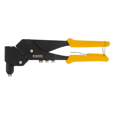 Заклепочник ручной Denzel, 285 мм, поворотный, 0-360, заклепки 2,4-3,2-4,0-4,8 мм, купить в Уфе