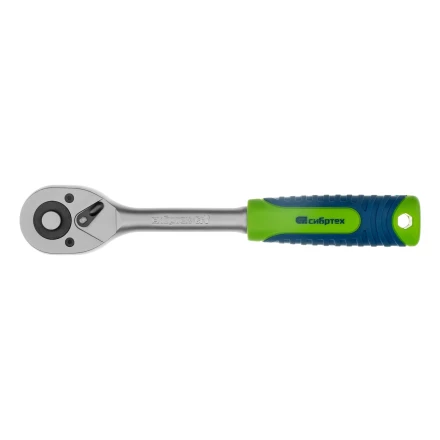 Ключ-трещотка 3/8&quot;, 45 зубьев, с быстрым сбросом, матовый хром Сибртех 14022 купить в Уфе