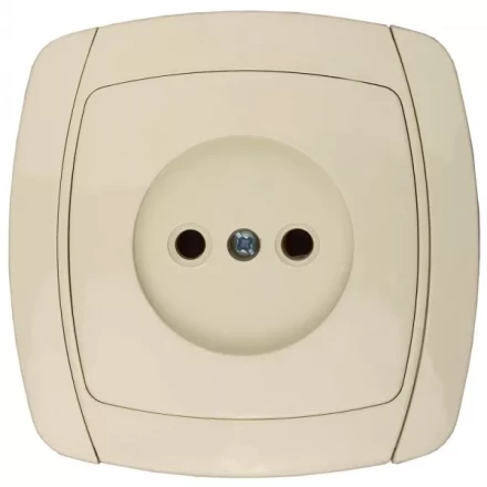 Розетка СВЕТОЗАР &quot;CITY LIGHT&quot; одинарная в сборе, без заземления, цвет бежевый, 16А/~250В SV-54200-B купить в Уфе