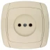 Розетка СВЕТОЗАР &quot;CITY LIGHT&quot; одинарная в сборе, без заземления, цвет бежевый, 16А/~250В SV-54200-B купить в Уфе