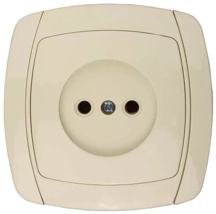 Розетка СВЕТОЗАР &quot;CITY LIGHT&quot; одинарная в сборе, без заземления, цвет бежевый, 16А/~250В SV-54200-B купить в Уфе