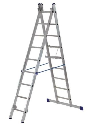 Лестница 2-х секционная алюминиевая 2*9 1013297 купить в Уфе