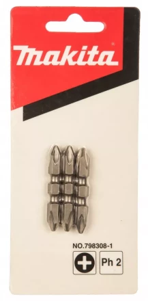 Биты Makita PH2 45мм 3шт, 2-х сторонние (798308-1) купить в Уфе