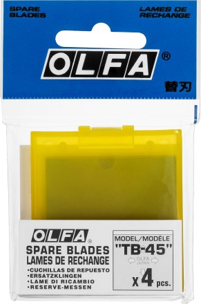 Лезвие OLFA специальное, для скребка &quot;TB-45&quot;, 4-х стороннее лезвие с 3-мя типами режущей кромки, 45 мм / 4 шт OL-TB-45 купить в Уфе