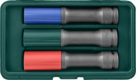 Набор головок торцевых ударных тонкостенных для дисков 1/2&quot;DR 17-19-21мм Jonnesway S18AD4103S 48851 купить в Уфе