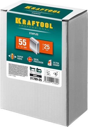 Скобы тип 18GA (55 / 90 / C) 5000 шт 31789-25 купить в Уфе