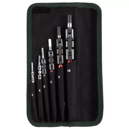 Набор ключей имбусовых KRAFTOOL &quot;INDUSTRIE&quot;, Cr-Mo сталь(S2), шарнирная конструкция, HEX, 6шт, в чехле 27450-H6 купить в Уфе