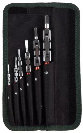 Набор ключей имбусовых KRAFTOOL &quot;INDUSTRIE&quot;, Cr-Mo сталь(S2), шарнирная конструкция, HEX, 6шт, в чехле 27450-H6 купить в Уфе