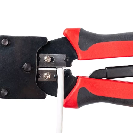 Кримпер многофункциональный КВТ JT-02M с 2 встроенными модулями для обжима RJ-45, RJ-12, RJ-11 (84825) купить в Уфе