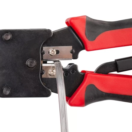 Кримпер многофункциональный КВТ JT-02M с 2 встроенными модулями для обжима RJ-45, RJ-12, RJ-11 (84825) купить в Уфе