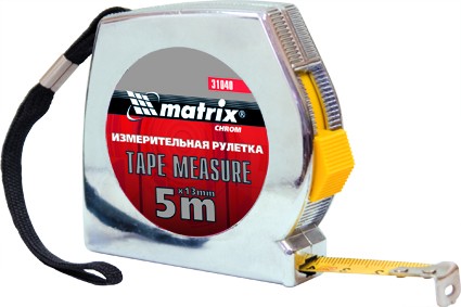 Рулетка Chrom 3 м x 13 мм хромированный корпус  MATRIX 31036 купить в Уфе