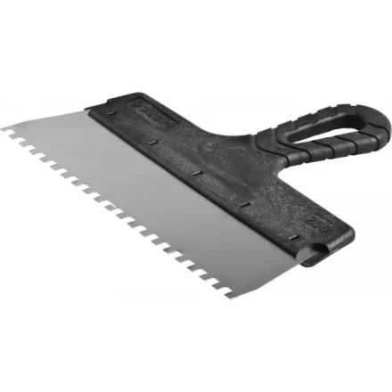 Шпатель ЗУБР &quot;МАСТЕР&quot; ФАСАДНЫЙ, нержавеющее полотно, 250мм, зуб 6х6мм 10078-25-06 купить в Уфе