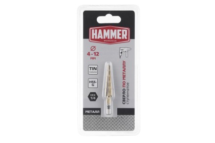 Сверло по металлу HAMMER Ф12х65мм (DR MT 4,0-12,0мм*151/101мм) купить в Уфе