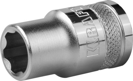 Торцовая головка KRAFTOOL &quot;INDUSTRIE QUALITAT&quot;, Cr-V, SUPER-LOCK, хромосатинированная, 1/2&quot;, 12 мм 27801-12_z01 купить в Уфе