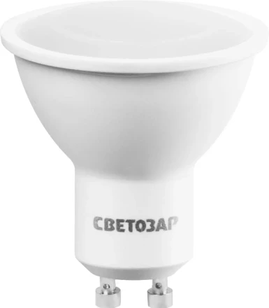 Лампа СВЕТОЗАР светодиодная &quot;LED technology&quot;, цоколь GU10, яркий белый свет (4000К), 220В, 5Вт (35) 44565-35_z01 купить в Уфе