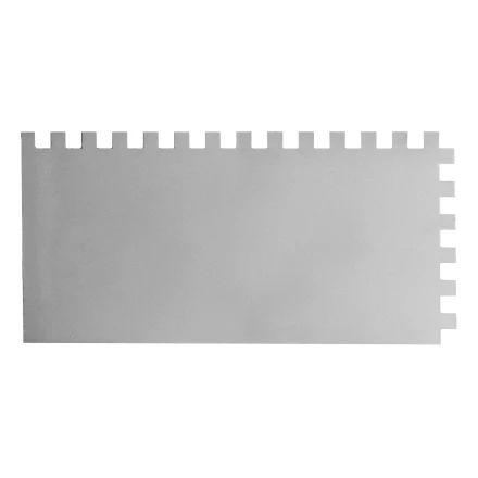 Гладилка из нержавеющей стали, 280 х 130 мм, зеркальная полировка, пластмассовая ручка, зуб 10 х 10 мм Matrix 86783 купить в Уфе