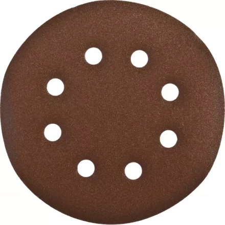 Круг шлифовальный ЗУБР &quot;СТАНДАРТ&quot; из абразивной бумаги на велкро основе, 6 отв., Р240, 150мм, 5шт 35350-150-240 купить в Уфе