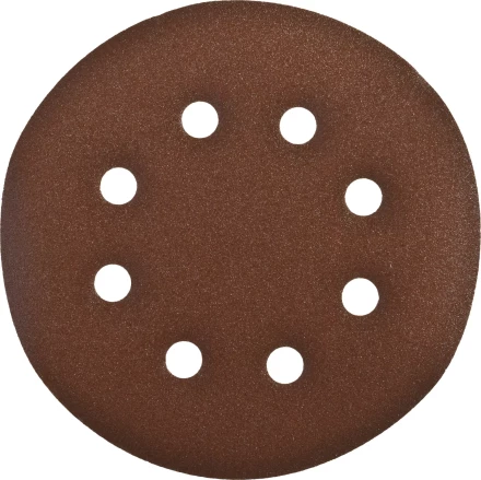 Круг шлифовальный ЗУБР &quot;СТАНДАРТ&quot; из абразивной бумаги на велкро основе, 6 отв., Р240, 150мм, 5шт 35350-150-240 купить в Уфе