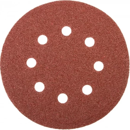 Круг шлифовальный универсальный STAYER "MASTER" из абразивной бумаги на велкро основе, 8 отверстий, Р40, 125мм, 5шт 35452-125-040 купить в Уфе