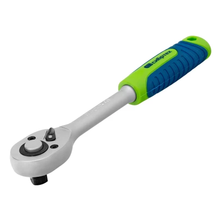 Ключ-трещотка 1/2&quot; Сибртех, 45 зубьев, с быстрым сбросом, матовый хром 14023 купить в Уфе