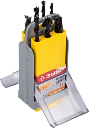 ЗУБР. Набор сверл по дереву, в супер боксе, 4-5-6-7-8-9-10 мм 29421-H7-SB купить в Уфе