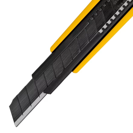 Нож Denzel, 9 мм, сменное лезвие, SK4, алюминиевый корпус, торцевой зажим, 78901 купить в Уфе