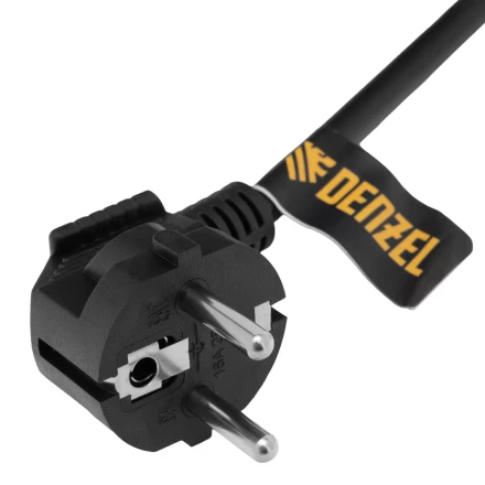 Шнур сетевой Denzel Energy Series, ПВС, 3 м, 3 x 1 мм, с неразборной вилкой, черный, 3 м, 37667 купить в Уфе