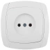 Розетка СВЕТОЗАР &quot;CITY LIGHT&quot; одинарная в сборе, без заземления, цвет белый, 16А/~250В SV-54200-W купить в Уфе