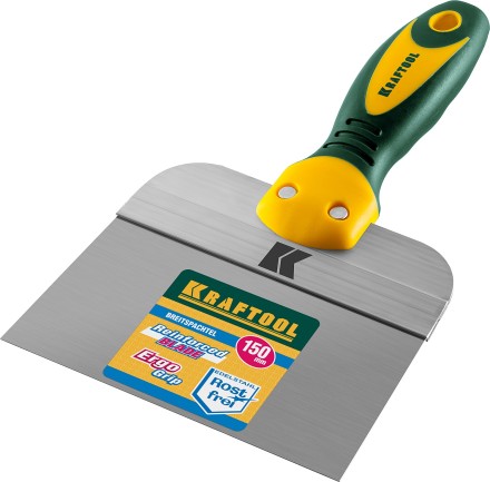 Шпатель KRAFTOOL фасадный с двухкомпонентной ручкой, нержавеющее полотно, 150мм 10036-150 купить в Уфе