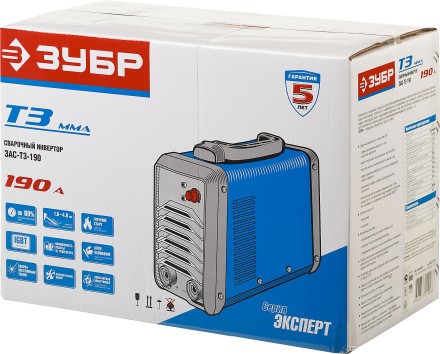 Сварочный инвертор ММА ЗАС-Т3-190 серия ПРОФЕССИОНАЛ купить в Уфе