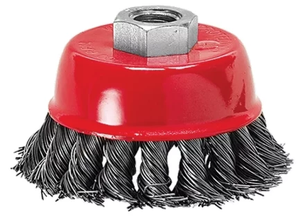 Щетка для УШМ, 150 мм, М14, "чашка", крученая металлическая проволока  MATRIX 74629 купить в Уфе