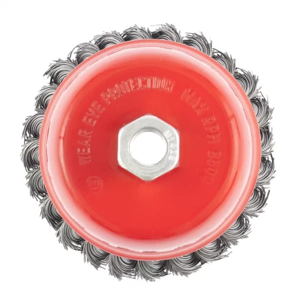 Щетка для УШМ, 150 мм, М14, "чашка", крученая металлическая проволока  MATRIX 74629 купить в Уфе