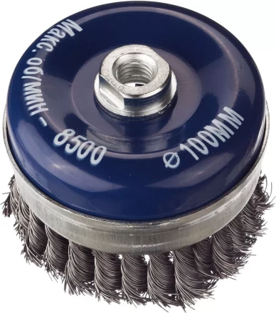 DEXX. Щетка чашечная усиленная для УШМ, жгутированная стальная проволока 0,5мм, 100ммхМ14 35106-100 купить в Уфе