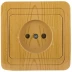 Розетка СВЕТОЗАР &quot;ГАММА&quot; без заземления, одинарная, цвет ольха, 16А/~250В SV-54100-A купить в Уфе