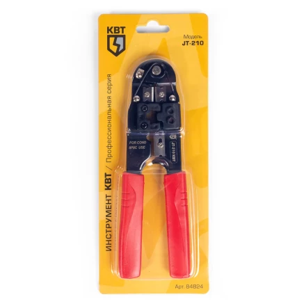 Кримпер многофункциональный КВТ JT-210 со встроенным модулем для обжима RJ-45 (84824) купить в Уфе